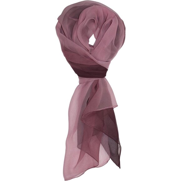 Silk Ombre Lightweight Accent Scarf Plum - Picture 1 of 3